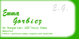 emma gorbicz business card